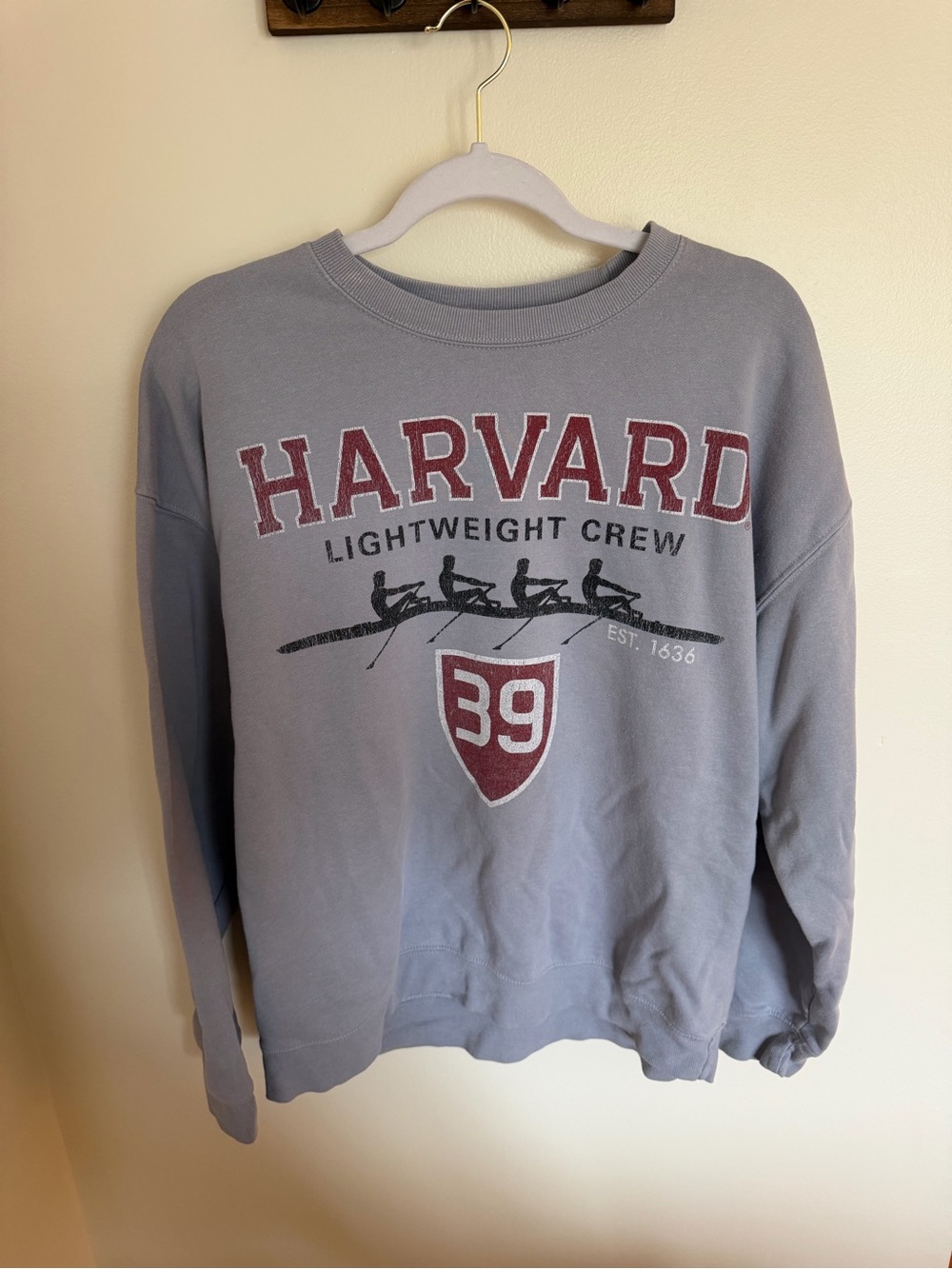 Harvard Crewneck Light Purple Rowing Sweatshirt